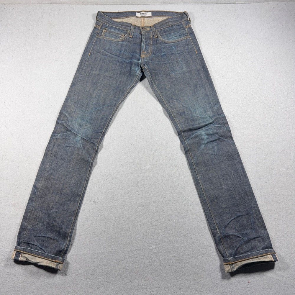 Baldwin The Reed Selvedge Jeans Men 28 Classic Straight Indigo Blue Raw Workwear